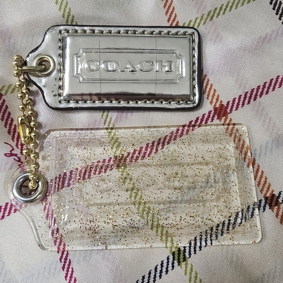 Coach 3" Gold Glitter Poppy & 2.5" Gold Foil Hangtag Set - Picture 2 of 4